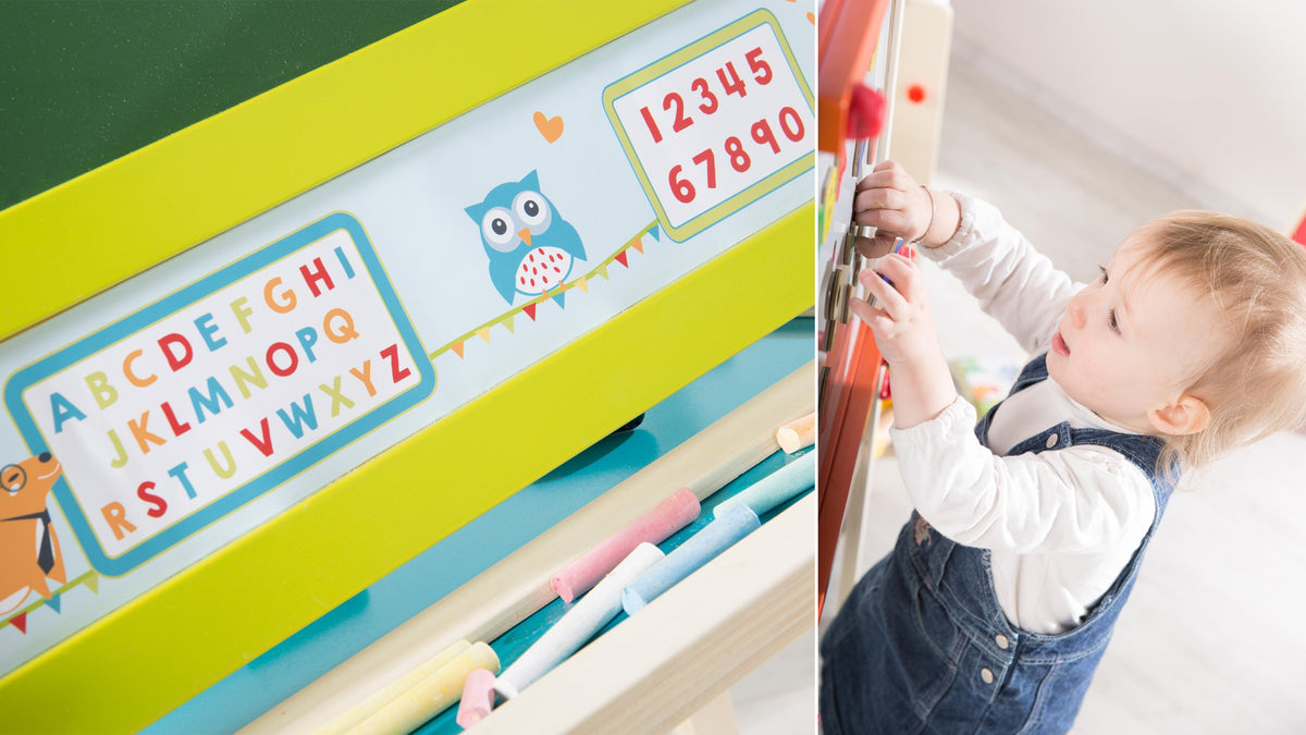 Kindertafel mit Zahlen und Magneten