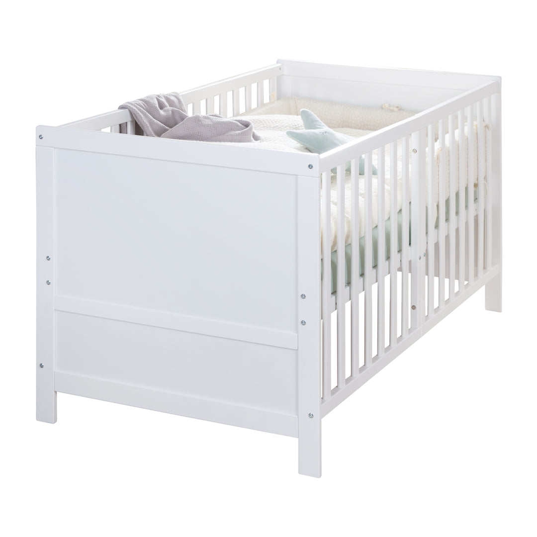 Lit enfant combiné EASY SLEEP 70x140 incl. coins de transformation - Bois blanc laqué – Détourage (4/17)