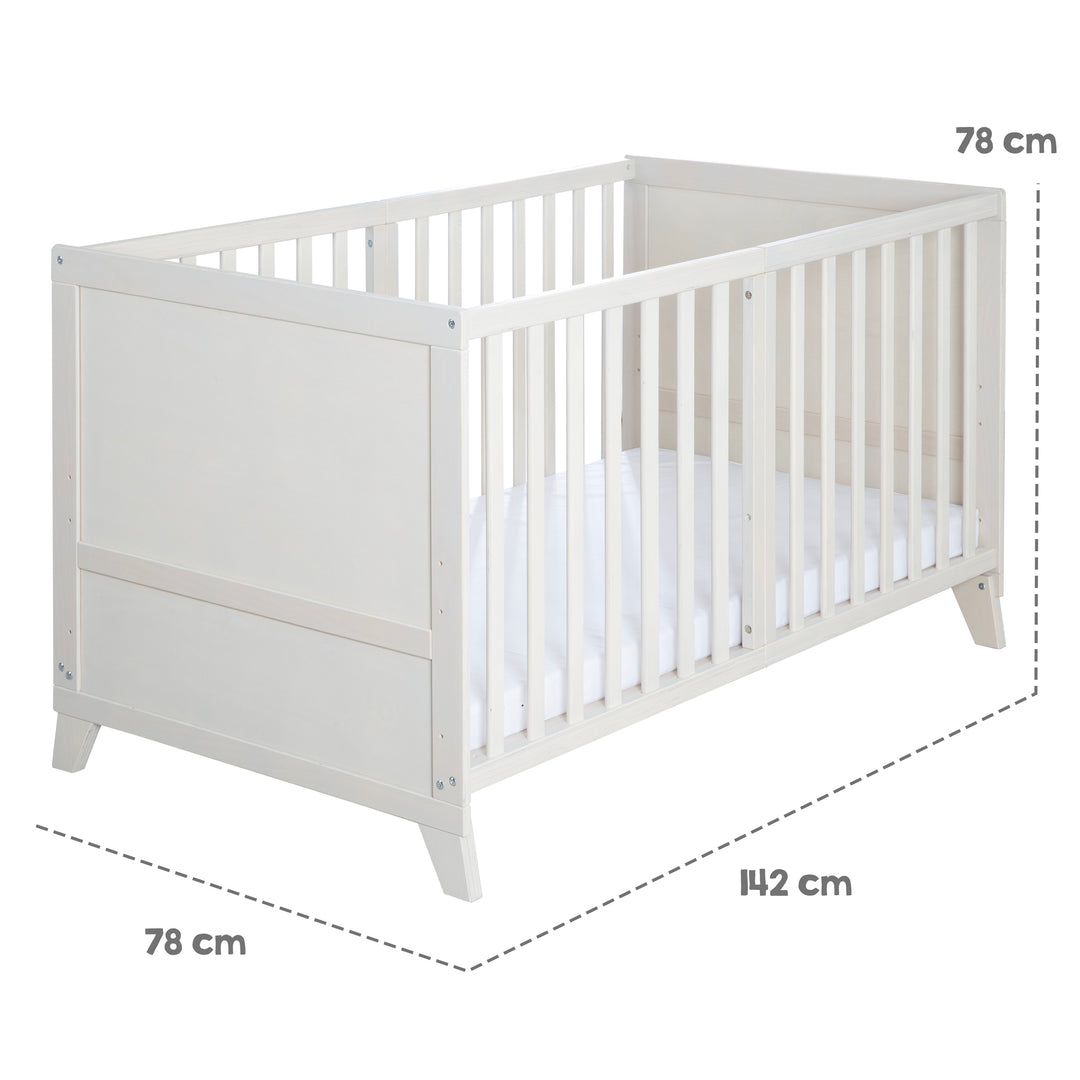 Set de cuna 'Savanna Friends' 70 x 140 incl. completo equipamiento - Naturgrau / beige – Infografía (13/17)