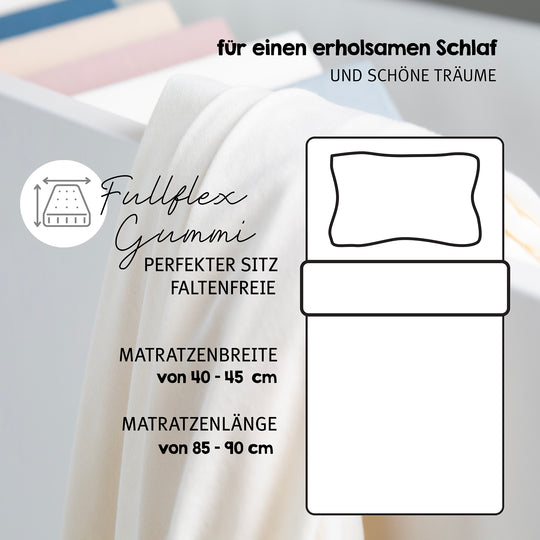 Spannbettlaken 'Lil Planet' - Single Jersey - Bio-Baumwolle - Frosty Green – Infografik (8/14)