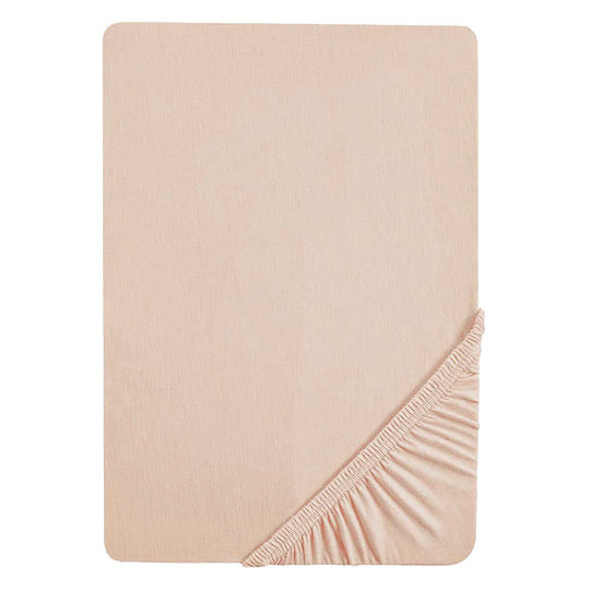 Spannbettlaken 'Frosty Almond' - GOTS und Oeko-Tex Standard 100 - Beige – Freisteller (10/10)