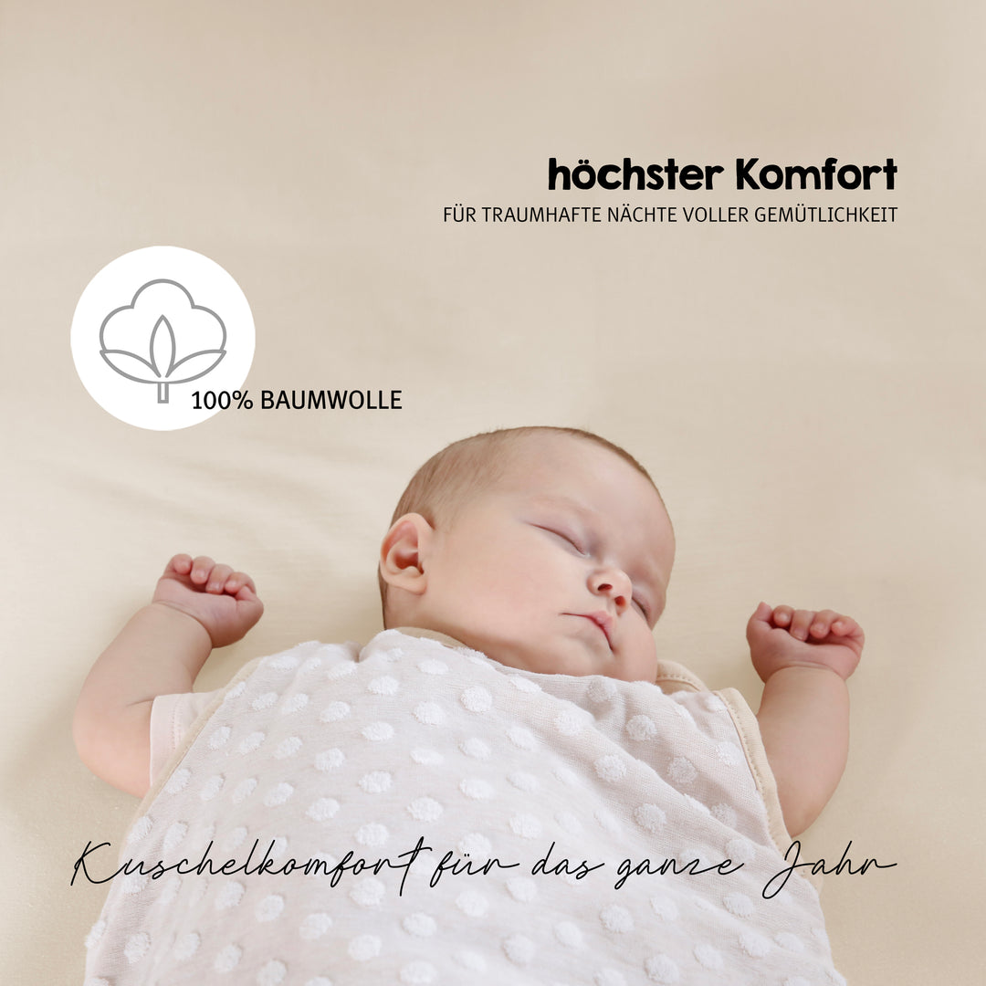 Spannbettlaken 'Frosty Almond' - GOTS und Oeko-Tex Standard 100 - Beige – Milieubild (4/10)