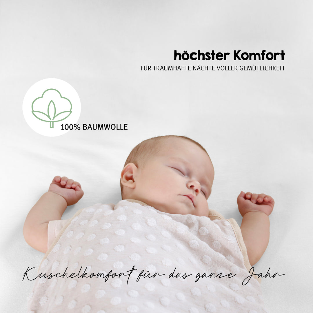 Spannbettlaken 'safe asleep®' - Single Jersey Baumwolle - Zertifiziert - Weiß – Infografik (6/12)
