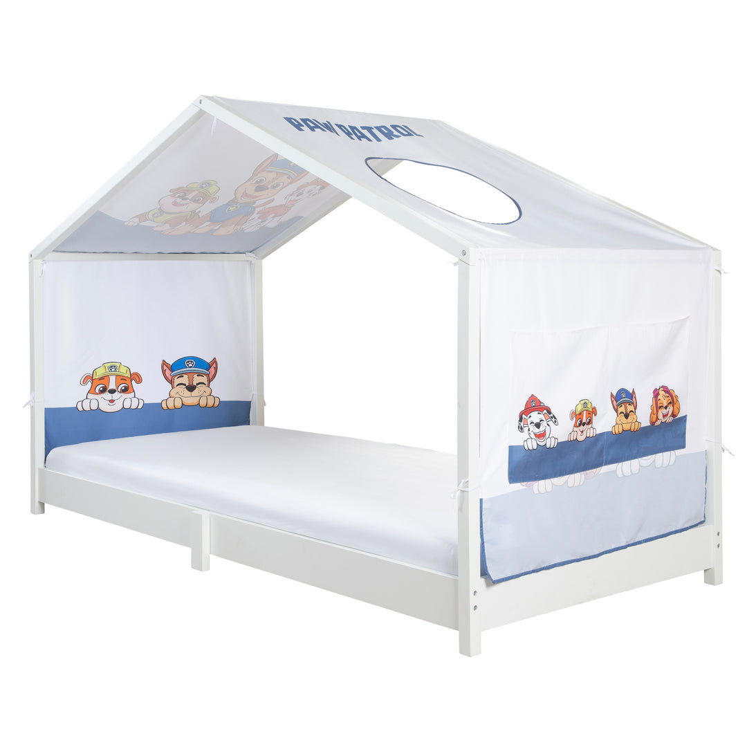 Copertura per letto a casetta 90 x 200 cm 'Paw Patrol' - Bianco / blu – Ritaglio (1/10)