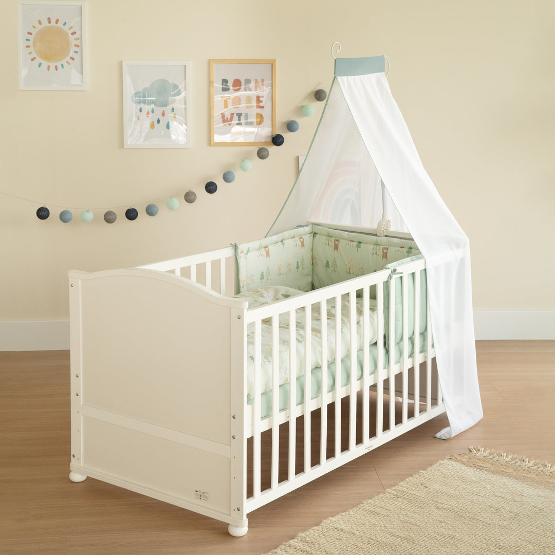 Ensemble de lit 70 x 140 cm 'Woodland Buddies' - Lit enfant évolutif avec accessoires - Couleurs douces – Photo d'ambiance (2/20)