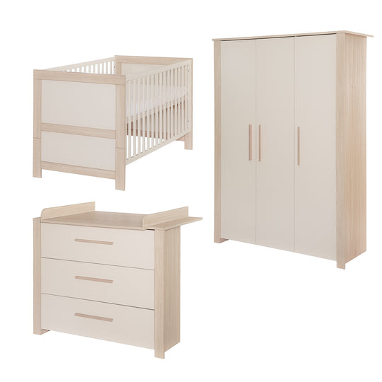 Children's Room Set 3-Piece 'Momo' - Solid Wood Handles - Cashmere / Tristan Oak – Cutout (2/23)