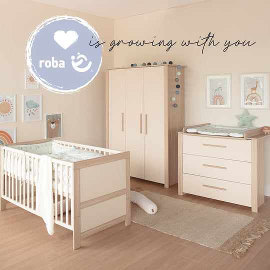 Children's Room Set 3-Piece 'Momo' - Solid Wood Handles - Cashmere / Tristan Oak – Lifestyle Image (3/23)