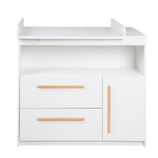 Möbelset 'Lilo' - Kombi-Kinderbett 70x140 cm + Wickelkommode - Weiß – Freisteller (3/12)