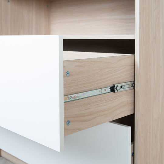 Mobilier bébé set cabane 2pièces - Blanc / décor chêne – Photo de détail (16/18)