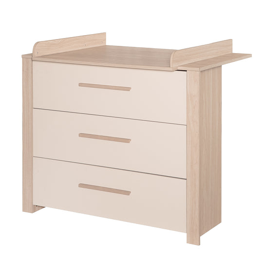 Furniture Set 'Momo' 2-Piece - Children's Bed 70x140 + Changing Table - Cashmere / Tristan Oak – Cutout (12/15)