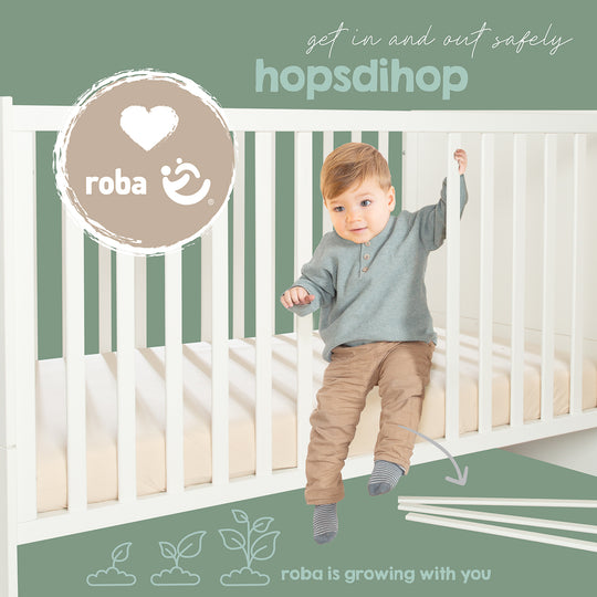 Furniture Set 'Momo' 2-Piece - Children's Bed 70x140 + Changing Table - Cashmere / Tristan Oak – Infographic (8/15)