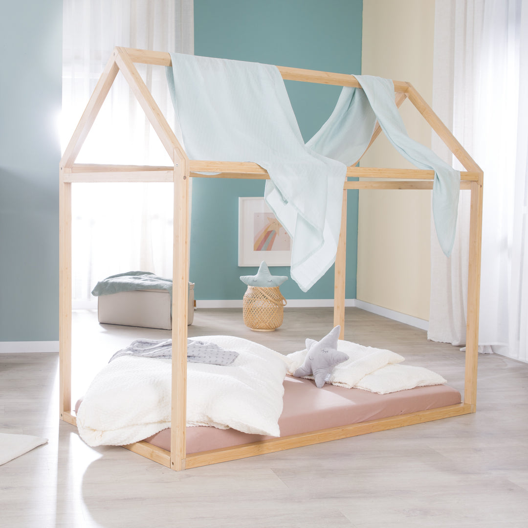 Hausbett 70 x 140 cm - Montessori-Bett aus Bambus-Holz - FSC zertifiziert – Milieubild (1/13)