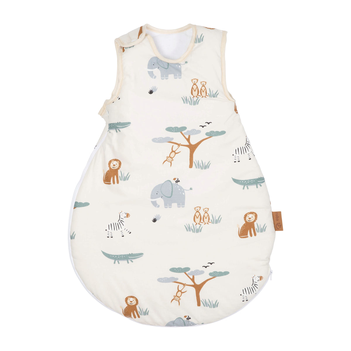 Sacco nanna 'Savanna Friends' in cotone - Motivo animale - Beige – Ritaglio (1/7)