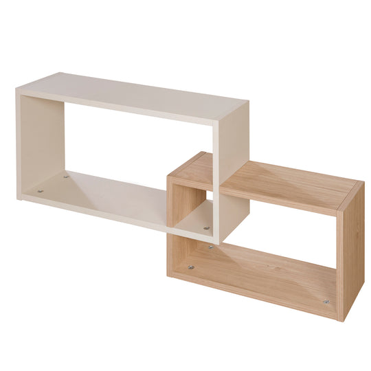 Wall Shelf with Open Compartments for Series Jil - Cashmere / Virgina Chestnut – Cutout (3/6)