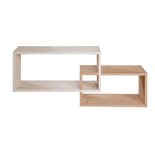 Wall Shelf with Open Compartments for Series Jil - Cashmere / Virgina Chestnut – Cutout (1/6)