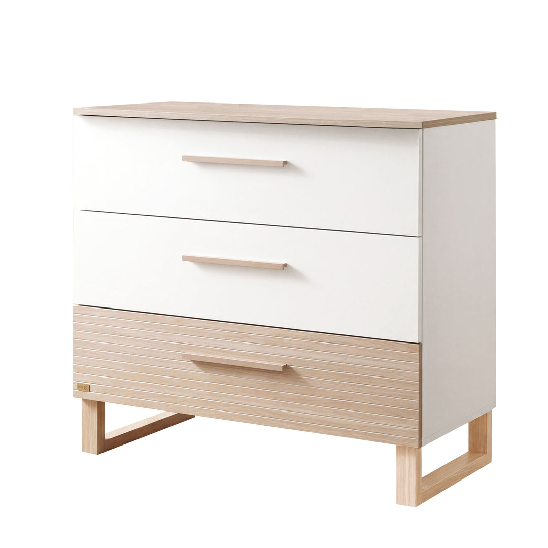 Changing Table 'Noah' with Drawers - Convertible - White / Tristan Oak – Cutout (4/13)