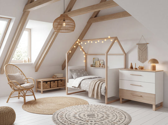 Changing Table 'Noah' with Drawers - Convertible - White / Tristan Oak – Lifestyle Image (10/13)