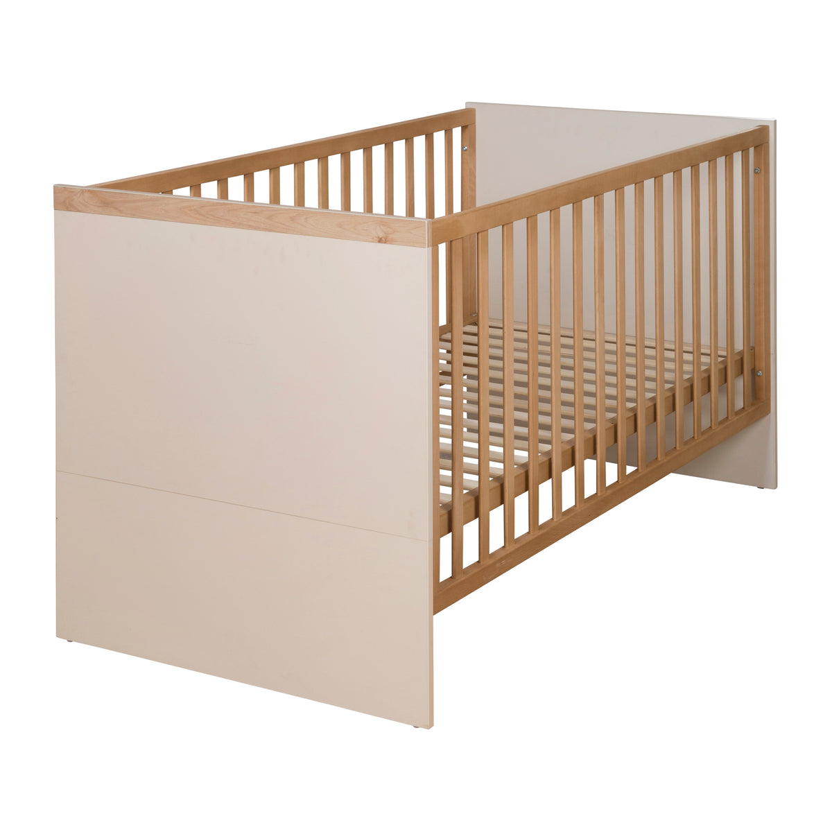 Baby- & Kinderbett 'Jil' 70x140 cm - Umbaubar zum Juniorbett - Cashmere / Chestnut – Freisteller (1/8)