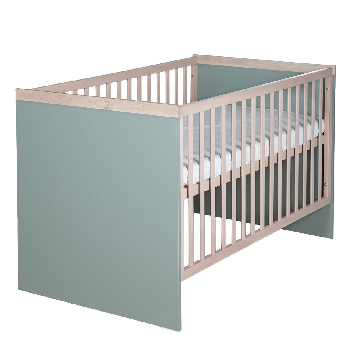 Lettino combinato 'Selva' 70x140 - Trasformabile per letto junior - Reed green / virginia chestnut – Ritaglio (1/9)