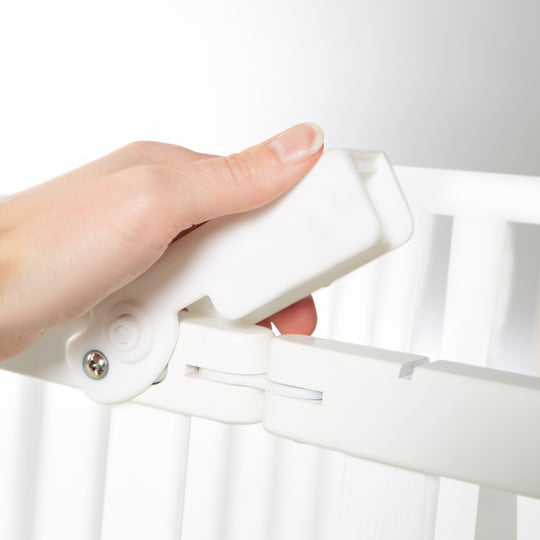 Folding Playpen 75x100 White + Insert Little Stars - Height-Adjustable - Including Castors – Detail Image (8/12)
