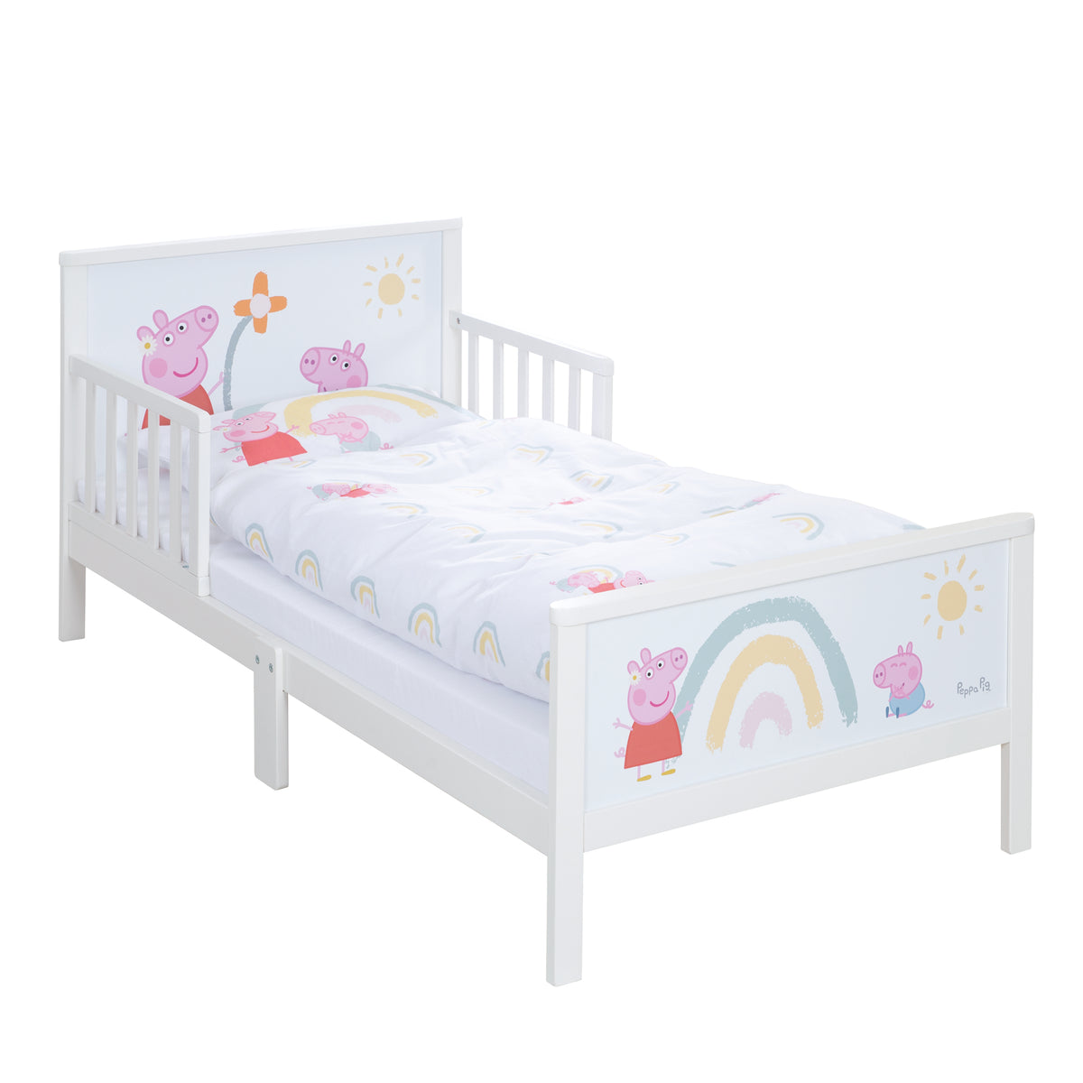 Toddler-Themenbett 'Peppa Pig' 70 x 140 cm incl. somier de láminas & ropa de cama – Recorte (1/13)