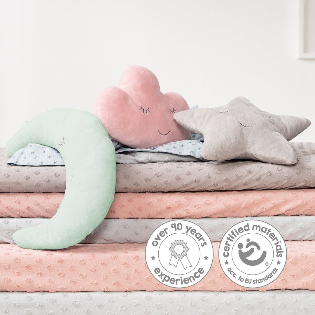 Cuscino poggianuca in forma di luna 'roba Style' - Morbido cuscino decorativo - Frosty green – Infografica (5/5)