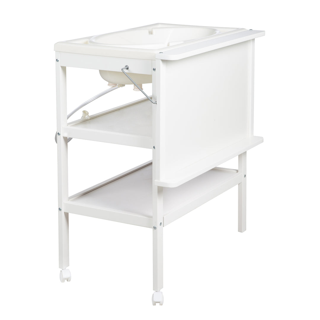 Combinato bagno-fasciatoio 'Neonato Pool' bianco incl. girevole materassino fasciatoio 'roba Style grigio' con 2 rotelle – Ritaglio (4/17)
