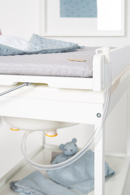 Combinato bagno-fasciatoio 'Neonato Pool' bianco incl. girevole materassino fasciatoio 'roba Style grigio' con 2 rotelle – Foto speciale (16/17)