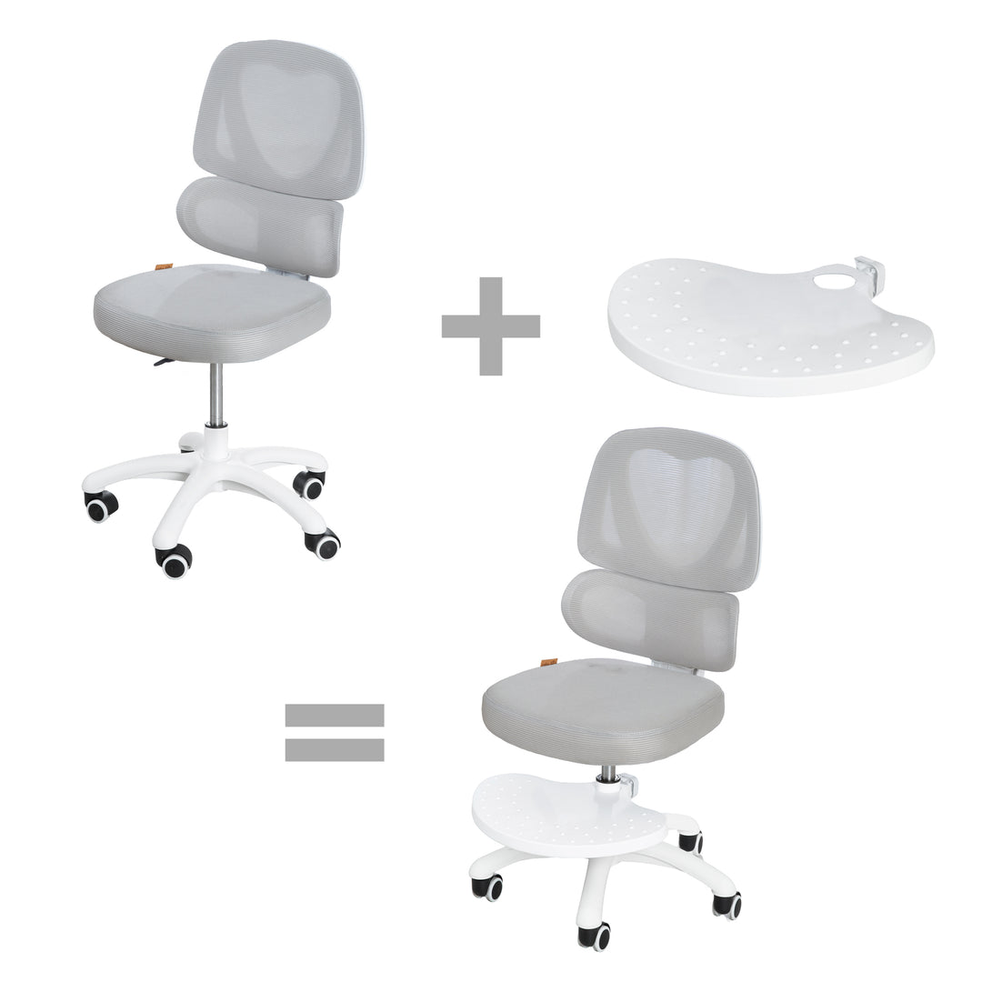 Fußbrett Smart Grow - Zubehör für Kinder-Bürostuhl - Passend zur Smart Grow Serie - Aus Kunststoff - Ergonomische Ergänzung - Grau – Produktbild (6/9)