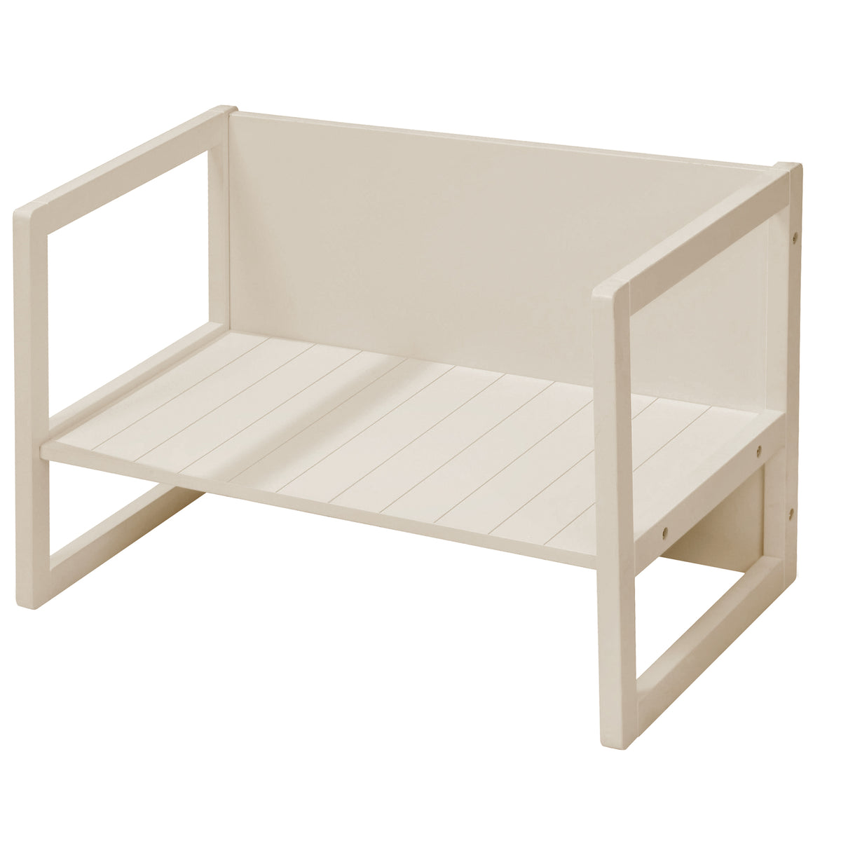 Banc de style maison de campagne - 2 Hauteurs d'assise ou utilisable comme table enfant - Cashmere – Détourage (1/17)