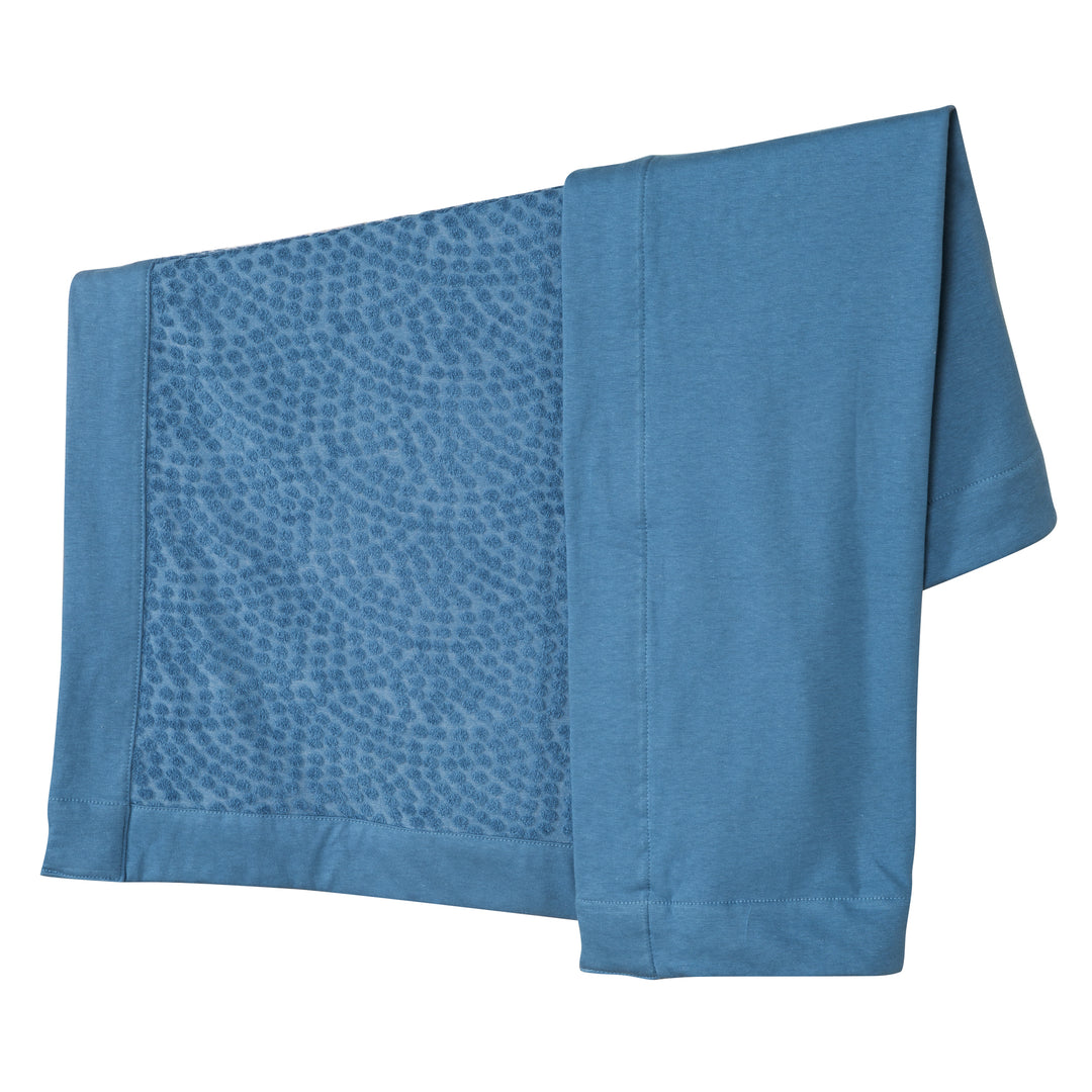 Babydecke 80 x 80 cm 'Seashells Indigo' - GOTS & Oeko-Tex zertifiziert - Blau – Freisteller (1/8)