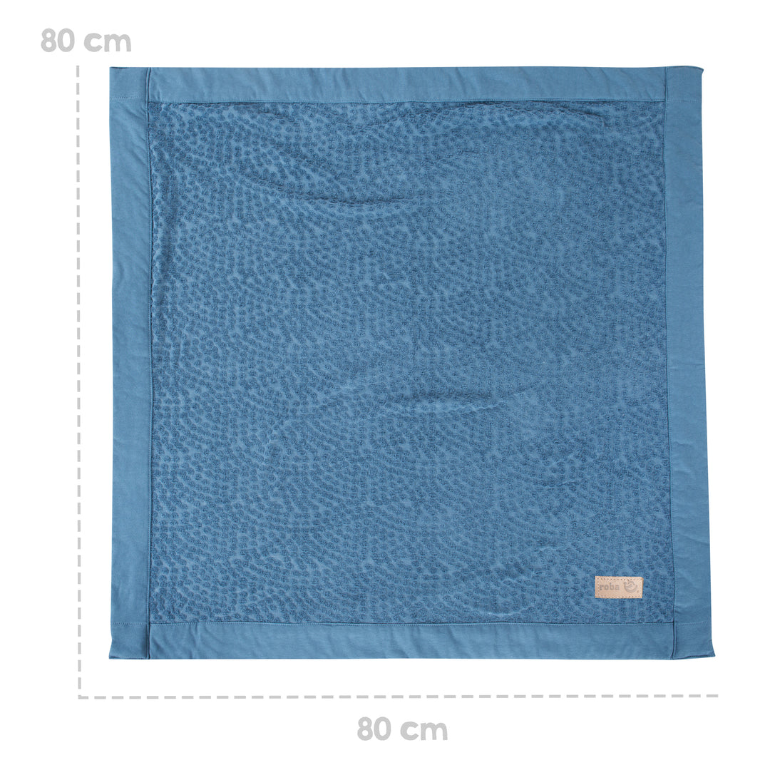 Manta para bebé 80 x 80 cm 'Seashells Índigo' - GOTS & Oeko-Tex Certificado - Azul – Infografía (4/8)