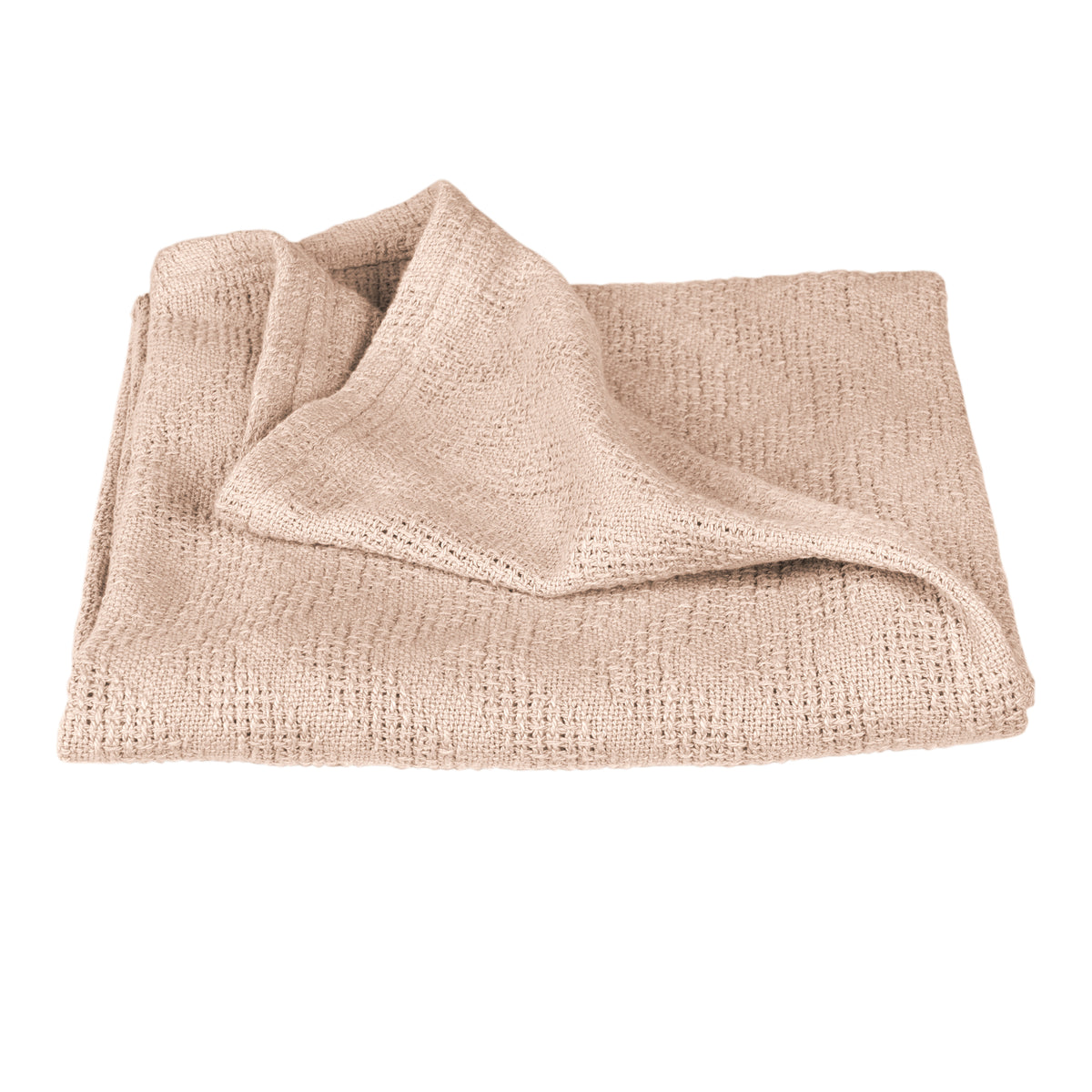Copertina per neonati 'Frosty Almond' 80x80 in aspetto lavorato a maglia - GOTS & Oeko tex - Beige – Ritaglio (1/8)