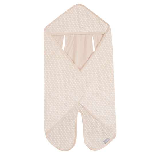 Couverture d'emmaillotage 80 x 80 cm 'Frosty Almond' - GOTS & Oeko tex certifié - Beige – Photo du produit (1/4)