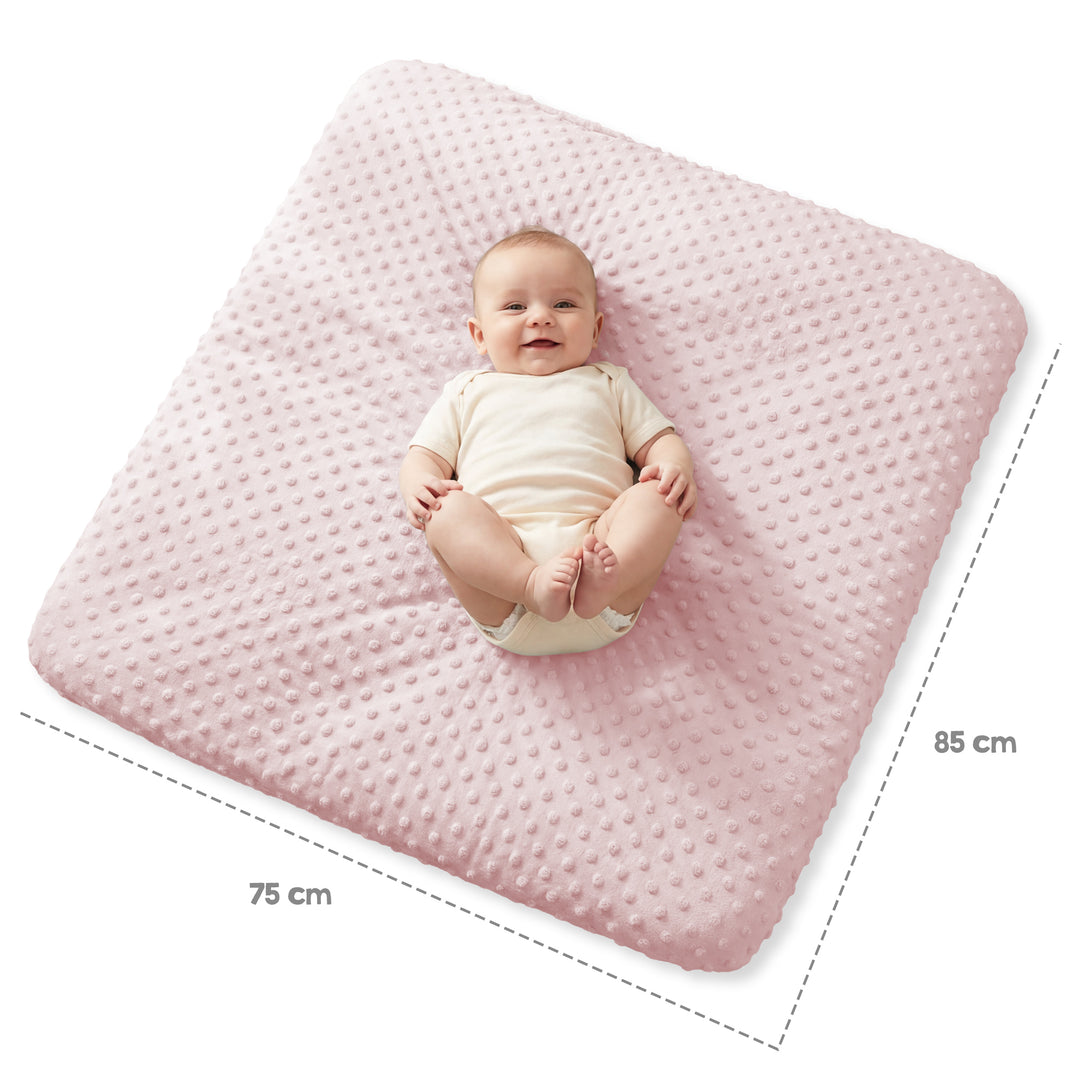 Organic Spannbezug für Wickelauflagen 'Lil Planet' aus Bio-Jersey - GOTS - 85 x 75 cm - Rosa / Mauve – Infografik (6/15)