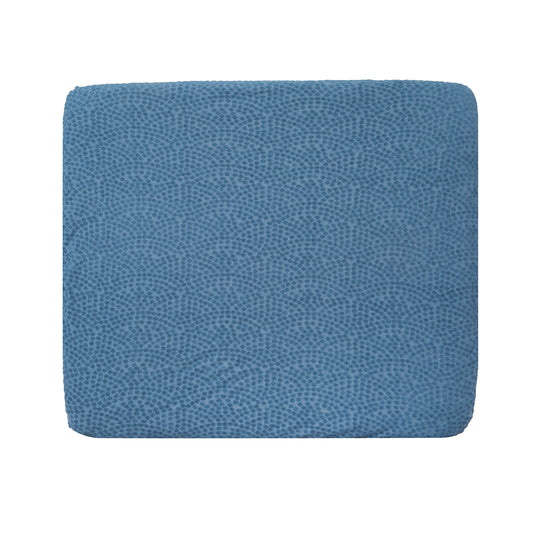 Organic Spannbezug für Wickelauflagen 75x85 cm 'Seashells Indigo' - Blau – Freisteller (8/12)