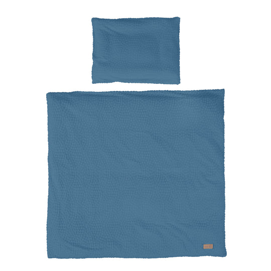 Cradle Bedding 80 x 80 cm 'Seashells Indigo' - GOTS & Oeko Tex Certified - Blue – Cutout (1/7)