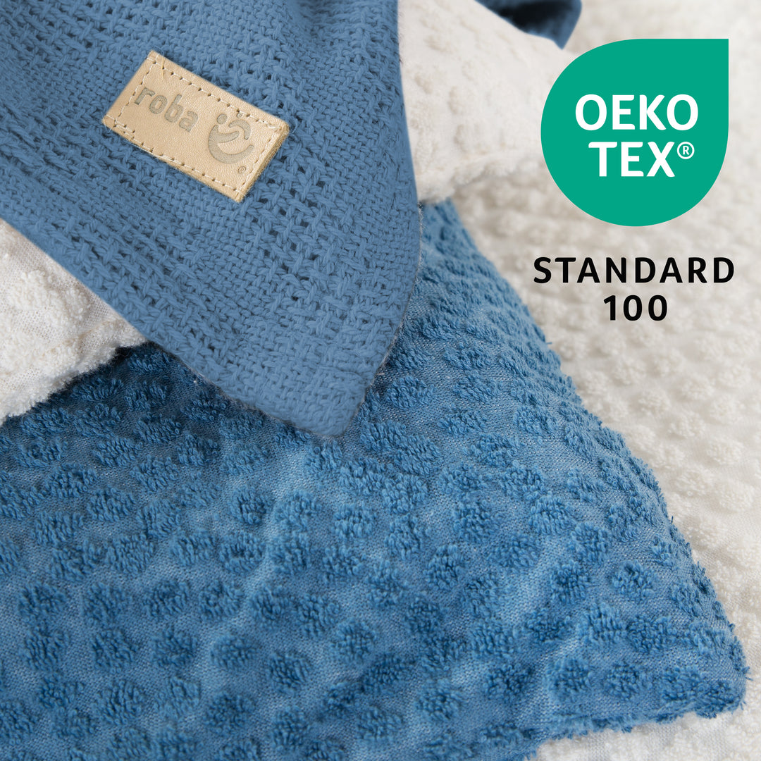 Cradle Bedding 80 x 80 cm 'Seashells Indigo' - GOTS & Oeko Tex Certified - Blue – Infographic (7/7)