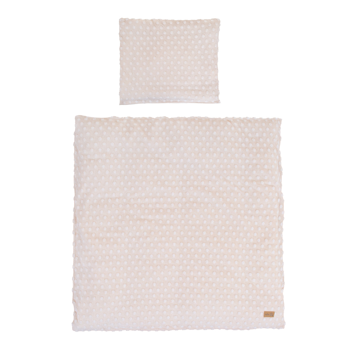 Linge de berceau 80 x 80 cm 'Frosty Almond' - GOTS & Oeko tex certifié - Beige – Détourage (1/7)