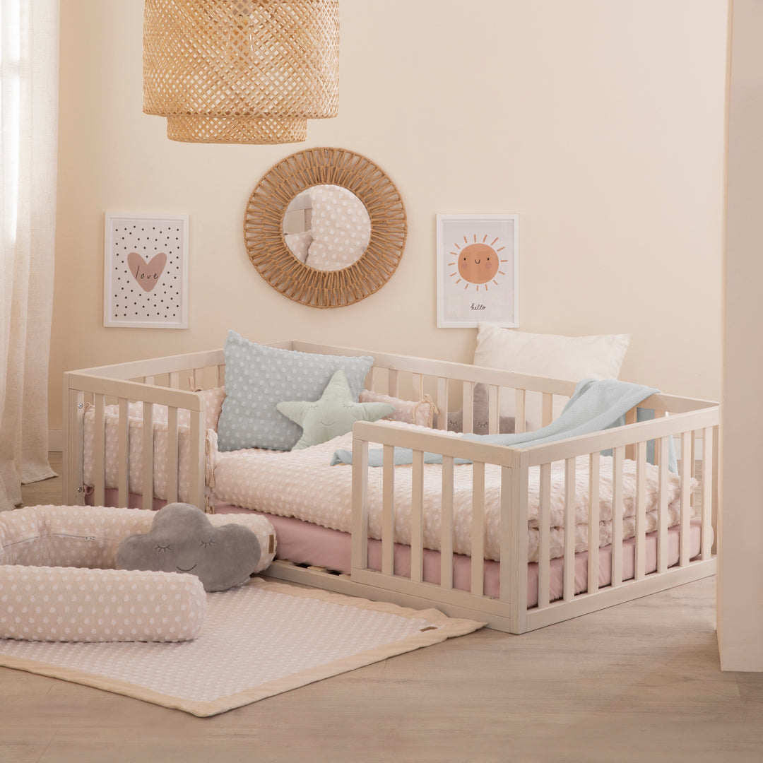 Ropa de cama infantil 100 x 135 cm 'Frosty Almond' - GOTS & Oeko tex certificado - Beige – Foto ambientada (3/10)