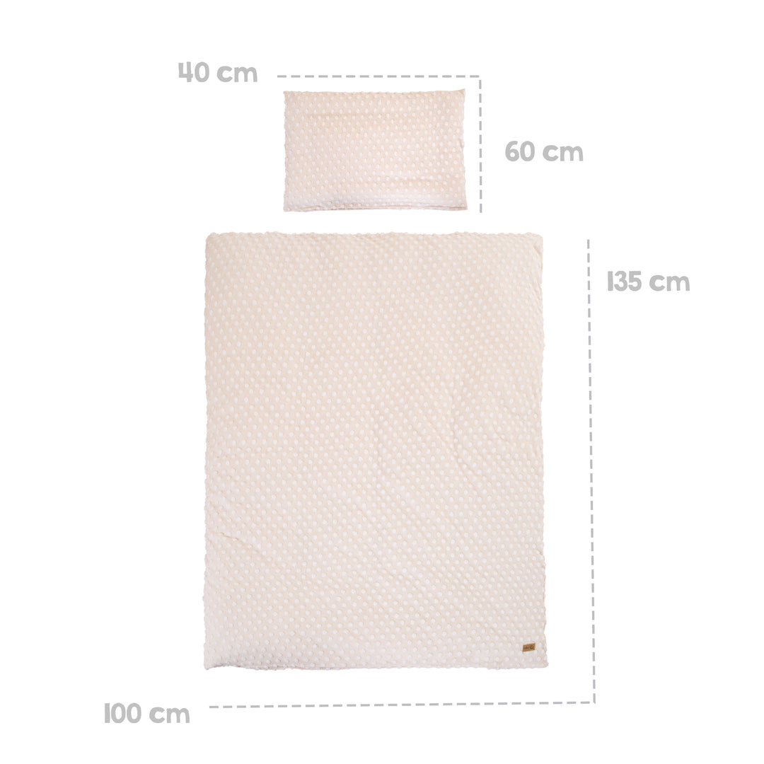 Ropa de cama infantil 100 x 135 cm 'Frosty Almond' - GOTS & Oeko tex certificado - Beige – Infografía (4/10)