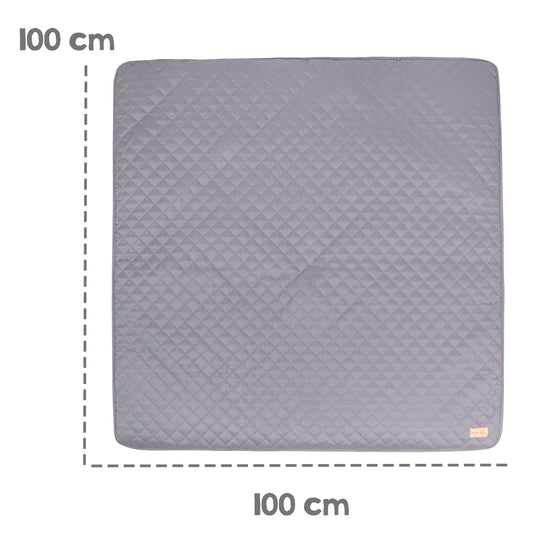 Krabbeldecke 'roba Style' - 100 x 100 cm - Spieldecke gesteppt - Anthrazit – Infografik (3/3)