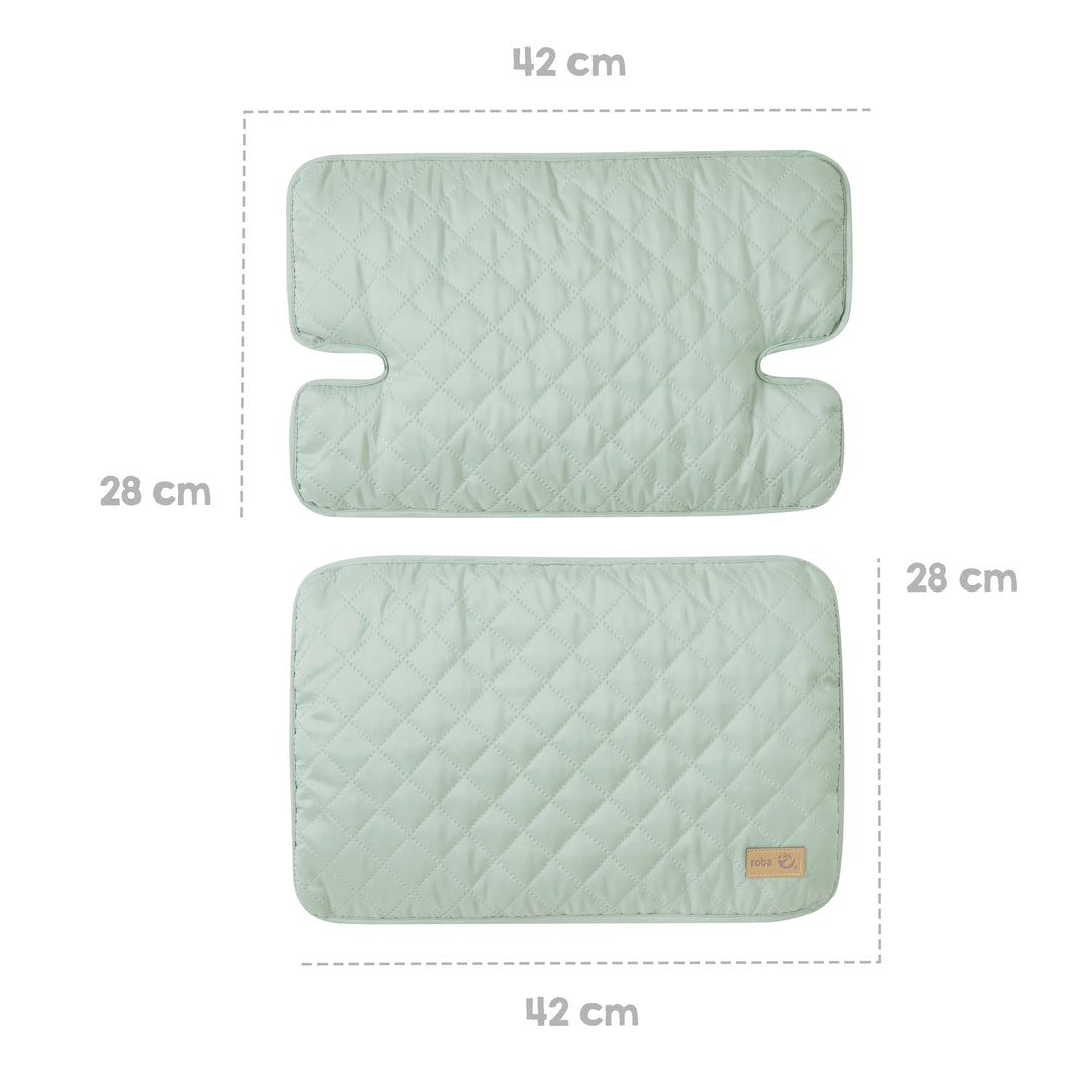 Riduttore per seduta 2pezzi 'roba Style' - Accessori per seggiolone 'Nature Up' - Frosty green – Infografica (4/8)
