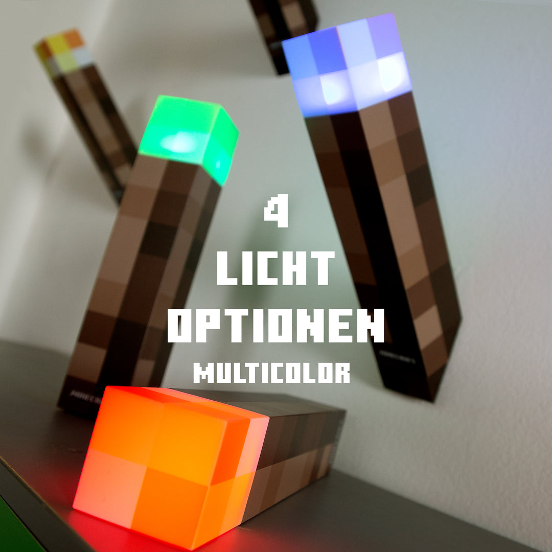 LED-Licht Fackel 'Minecraft' - Aufladbarer Akku - 4 Lichtoptionen – Milieubild (11/16)