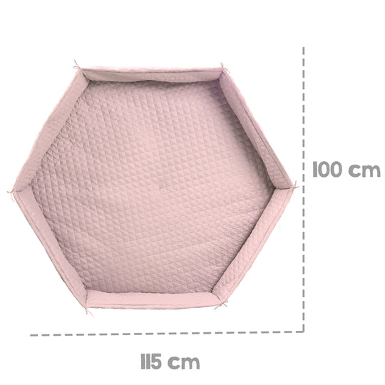 Playpen Mat 'roba Style', for 6-Sided Playpen, Safe Side Padding, Pink/Mauve – Infographic (4/4)