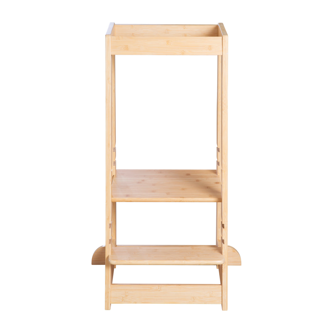 Torre de aprendizaje de madera de bambú - Taburete escalón para niños - Certificado FSC - Hasta 80 kg resistente a carga – Recorte (5/8)