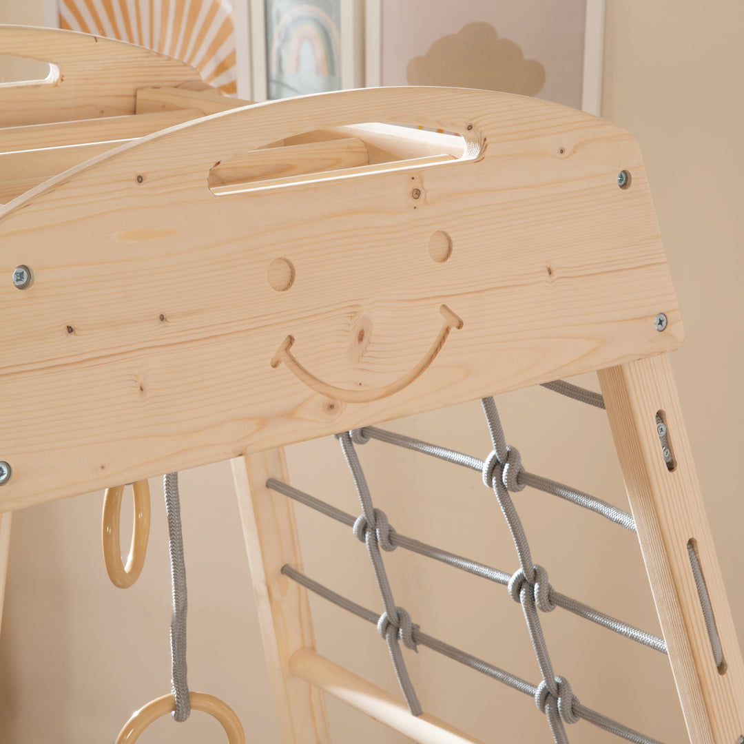 Set Indoor Spielturm inkl. komplettem Zubehör - Holz natur / Grau – Detailbild (11/13)