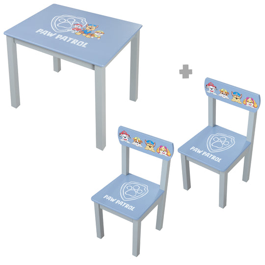Set de mesa y sillas infantil 'Paw Patrol' - 2 Sillas infantiles & mesa para niños - Azul / gris – Recorte (4/13)