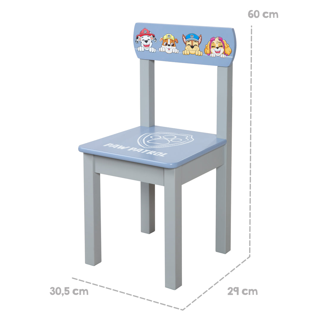 Set de mesa y sillas infantil 'Paw Patrol' - 2 Sillas infantiles & mesa para niños - Azul / gris – Recorte (7/13)