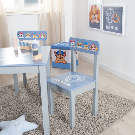 Set de mesa y sillas infantil 'Paw Patrol' - 2 Sillas infantiles & mesa para niños - Azul / gris – Foto ambientada (9/13)